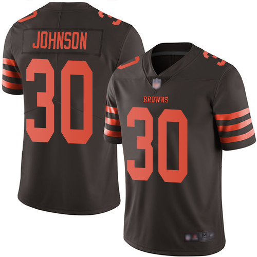 Cleveland Browns D Ernest Johnson Men Brown Limited Jersey #30 NFL Football Rush Vapor Untouchable->cleveland browns->NFL Jersey